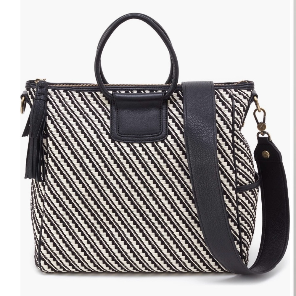 Gently used HOBO Sheila Woven Leather Satchel